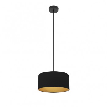 Distribuidor - Lâmpadas Diversas | Colgantes Moderno | COLGANTE ANUSKA 1XE27 NEGRO/NEGRO-ORO REGX30X30 CM Ref: 188693009